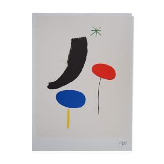 Joan MIRO: Surrealist composition, Lithograph signed with certificate