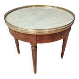 Table Basse Bouillotte De Style Louis XVI En Acajou