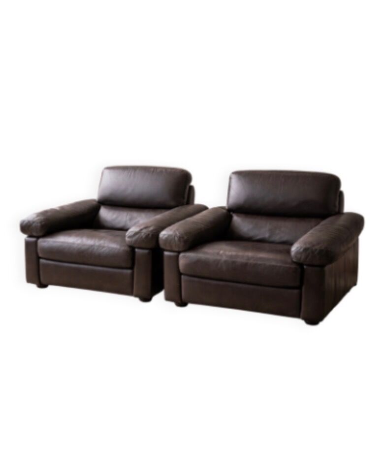 Paire de fauteuils Club Poltrona Frau buffle