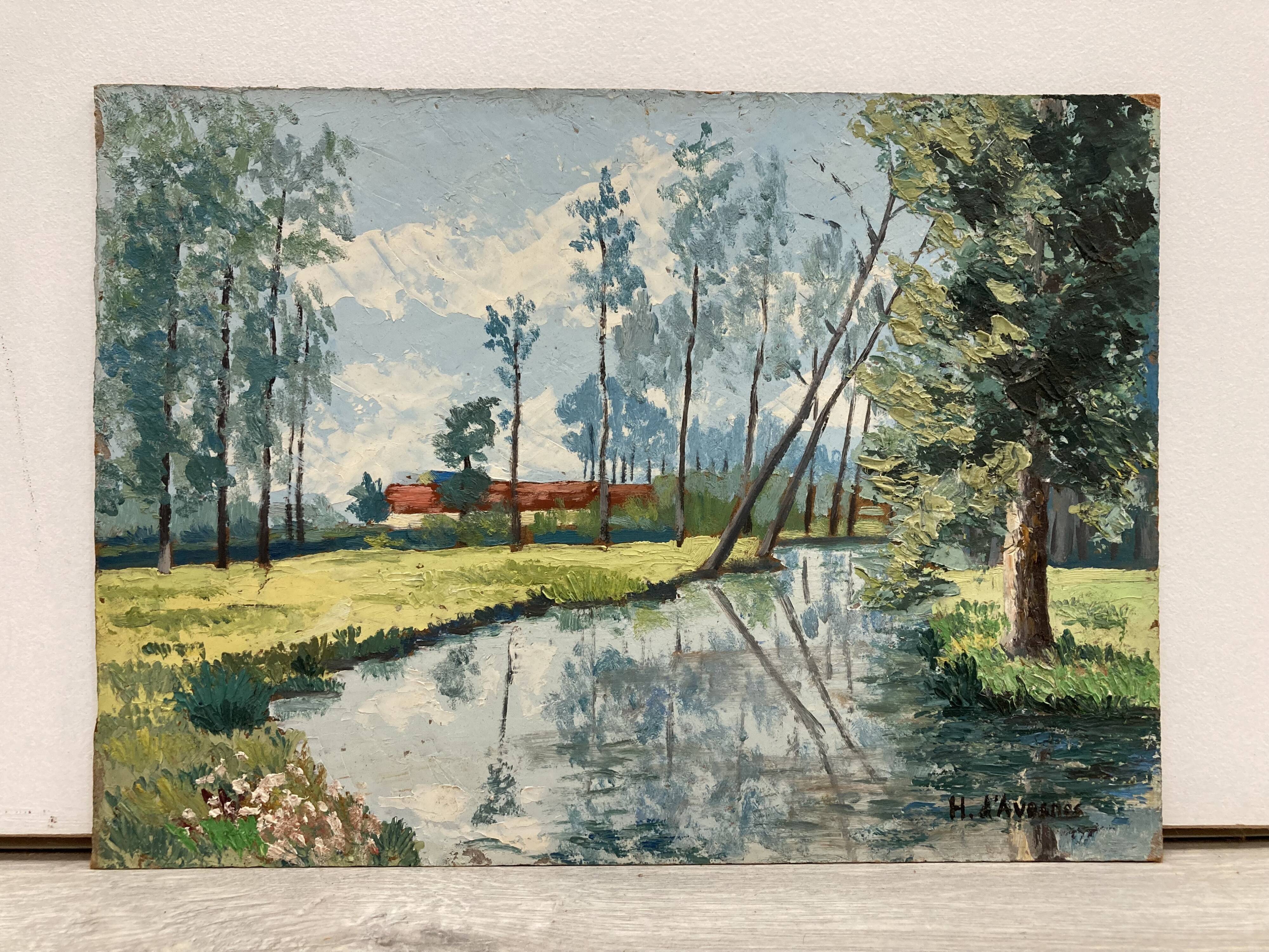 Oil on vintage panel