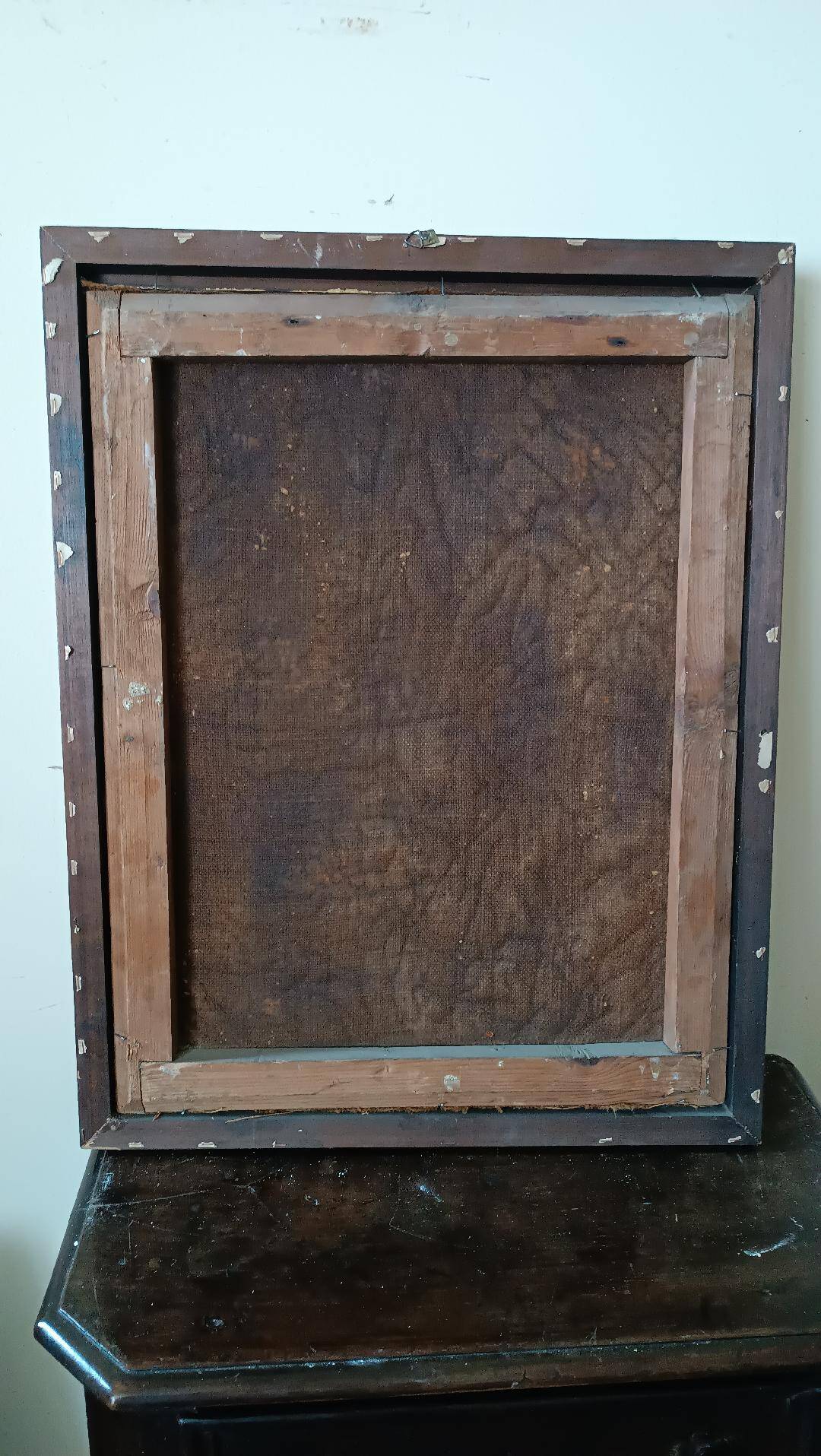 19th century oil painting on canvas fruit vase with flowers