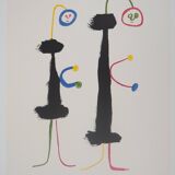 Joan MIRO: Surrealist loving couple, signed lithograph