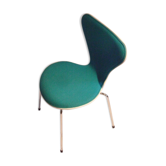 Chair Mod.  3107 Turquoise fabric design Jacobsen, Fritz hansen edition