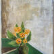 Géométrie du jardin intérieur, huile sur toile signé