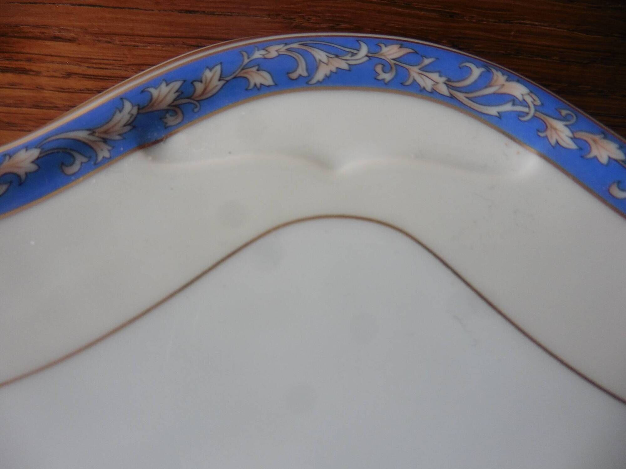 6 dessert plates + Limoges Médart de Noblat porcelain dish, Ramatuelle decor