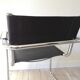 Black leather armchair Matteo Grassi