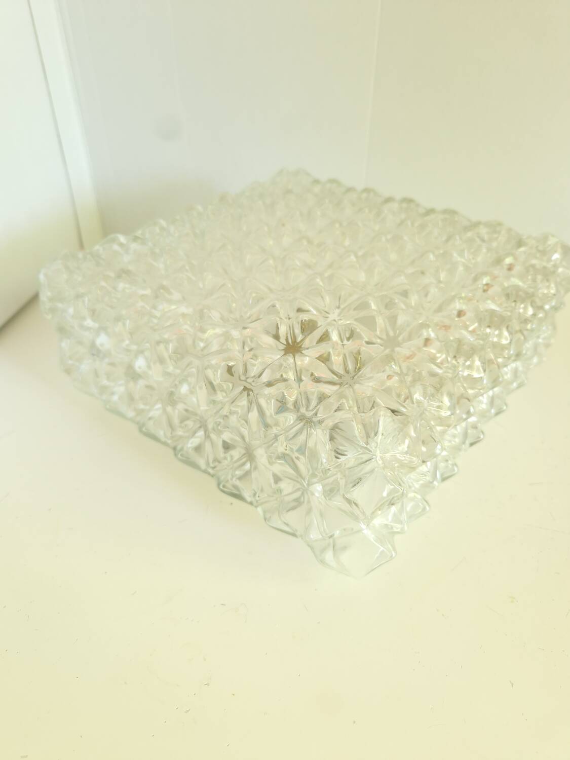 Vintage molded glass wall light