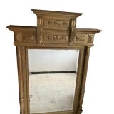 Large mercury beveled wooden mirror