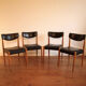Set of 4 vintage Scandinavian "self" chairs