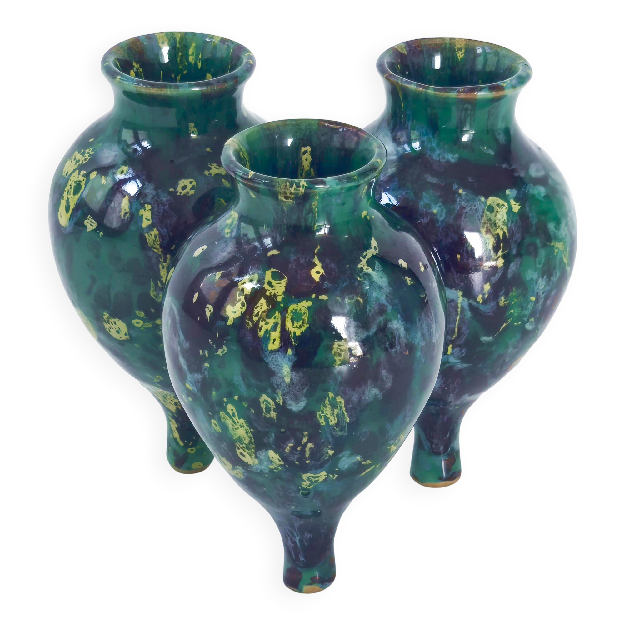 Vintage triple soliflore vase 1950