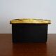 Mithé Espelt jewelry box 1960 - Ceramic and wood peony flower and gold decoration