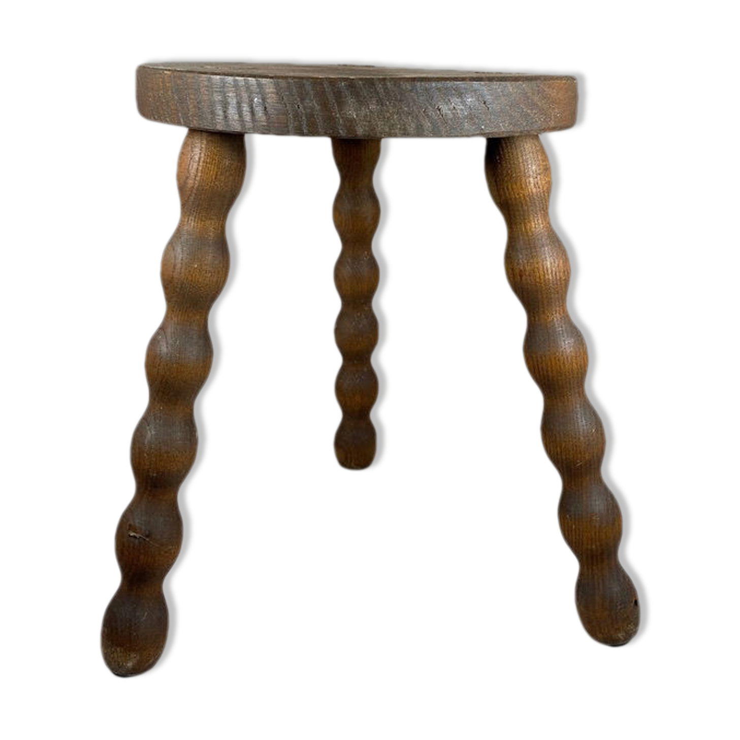 Tabouret tripode en bois