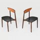 Harry Ostergaard pair of dining chairs rosewood Randers Denmark 1960