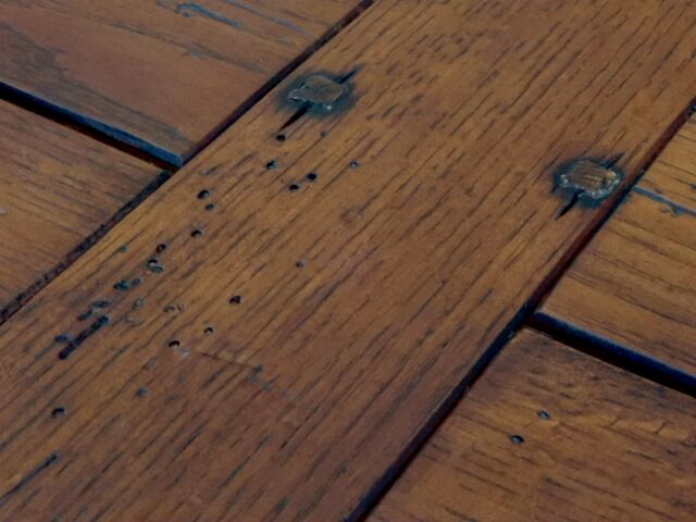 Massive old chene farm table