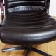 Stoll Giroflex conference chair in leather and 1960s wood