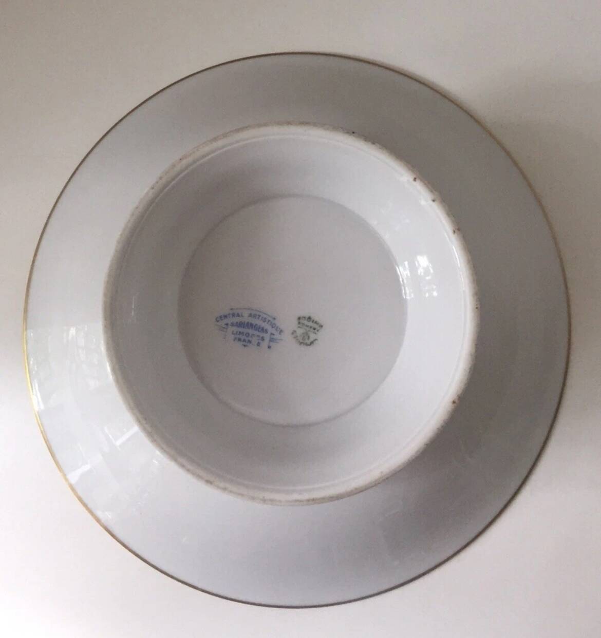 Beautiful fruit bowl base, Limoges, France