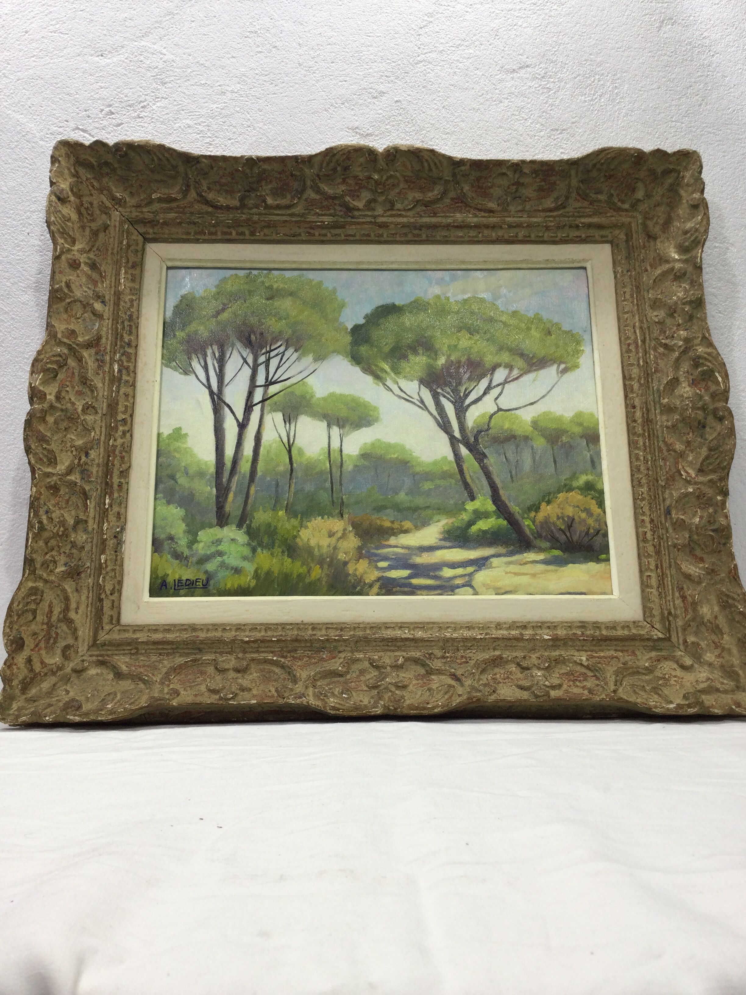 A. ledieu - oil on canvas saint raphael