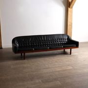 Canapé Arne Halvorsen '2010' en cuir noir, Norvège, années 1960.