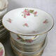 Limoges porcelain service decorated with flowers, mid XXth 57 pieces