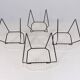 Set of 4 steel Harry Bertoia model 420 chairs