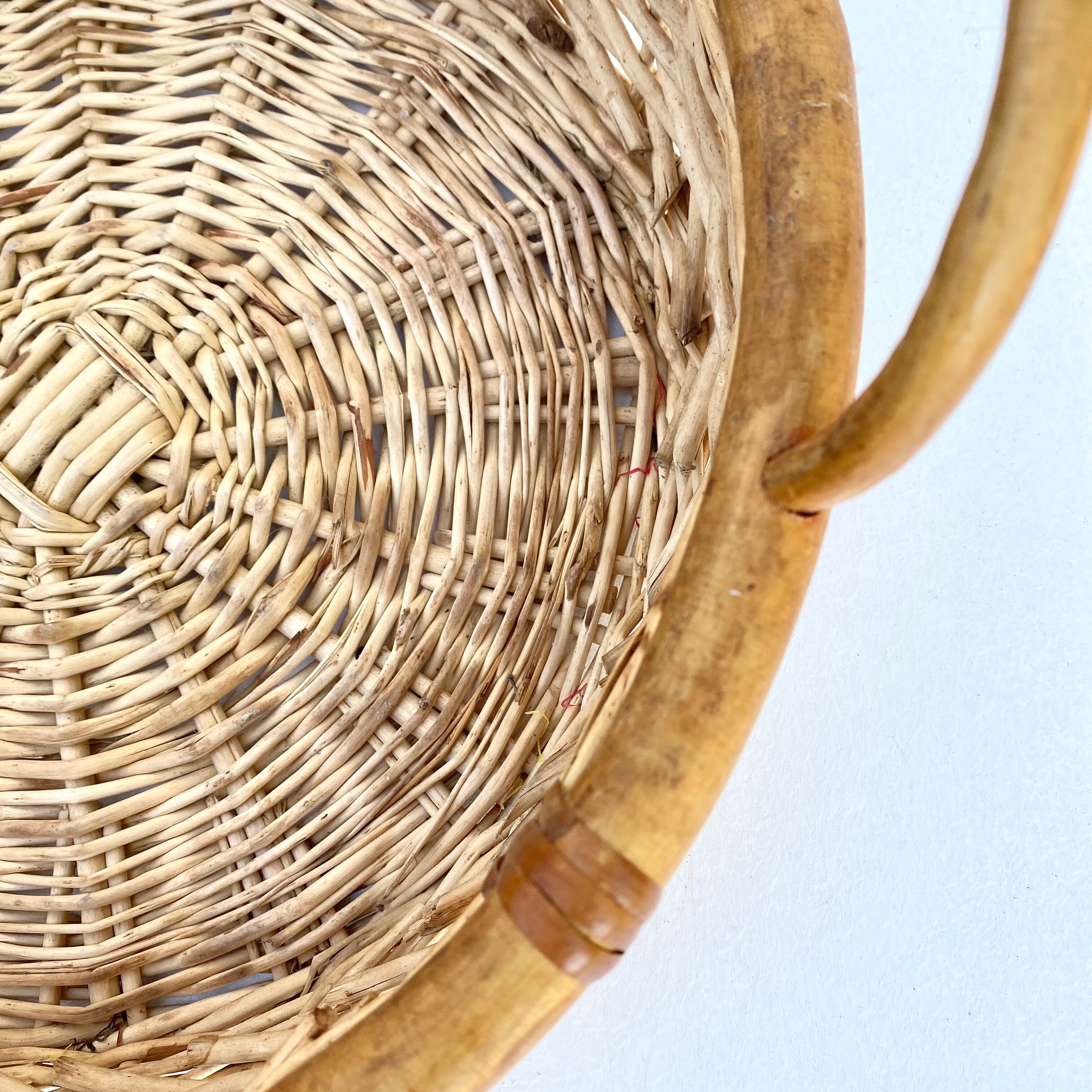 Vintage rattan basket