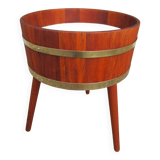 Mid-century Scandinavian solid teak planter