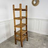 Brutalist shelf from the 1950s in beech wood.