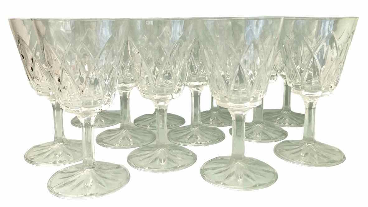 Set of 11 vintage wine glasses