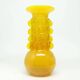 Bride vase, mid-century modern, yellow glass, designed by J. Słuczan-Orkusz, Poland, 1970s
