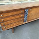 Vintage 1950/60 sideboard with ceramic