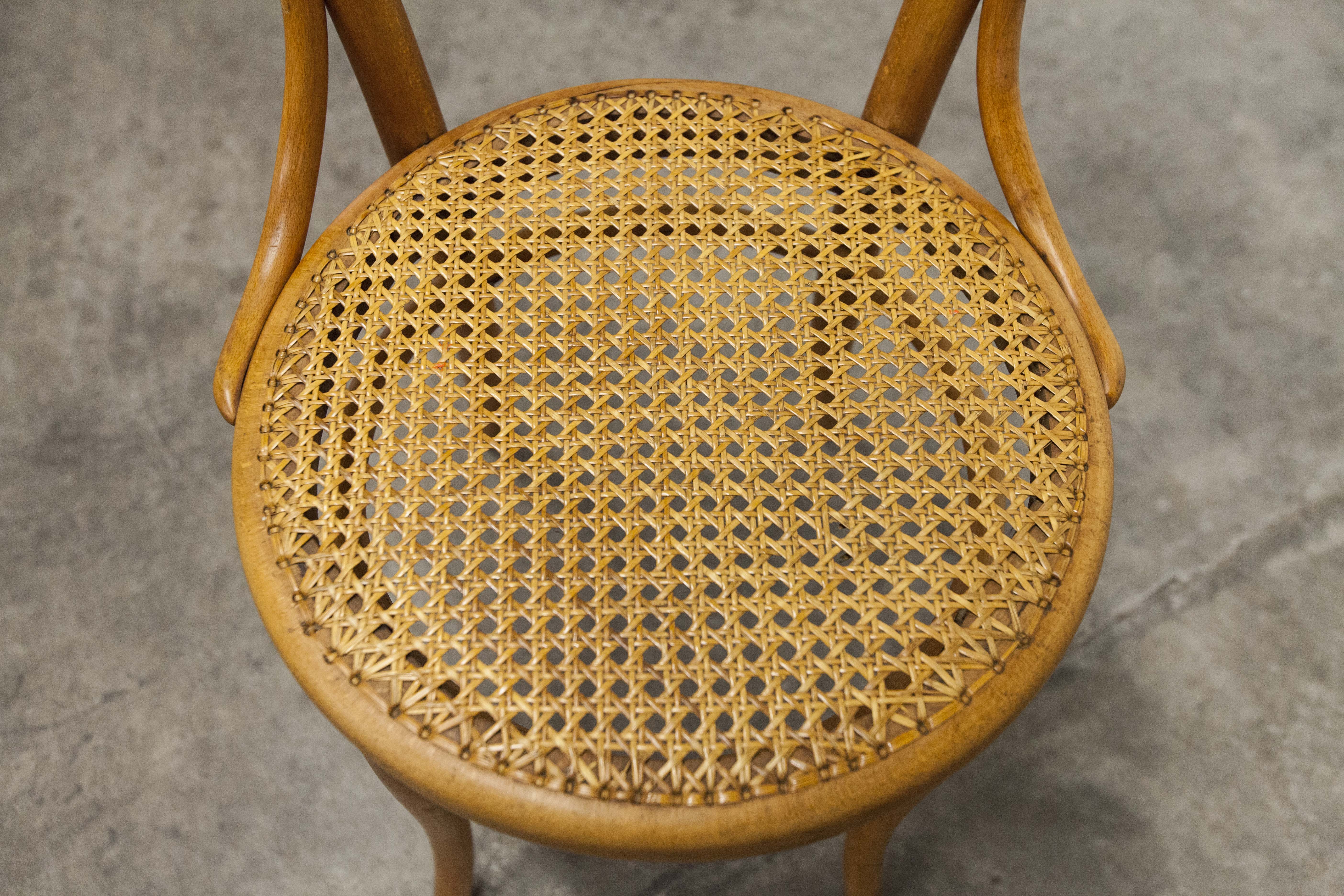 Honey coloured wicker Thonet Chair