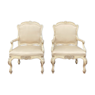 Pair of Italian-style armchairs