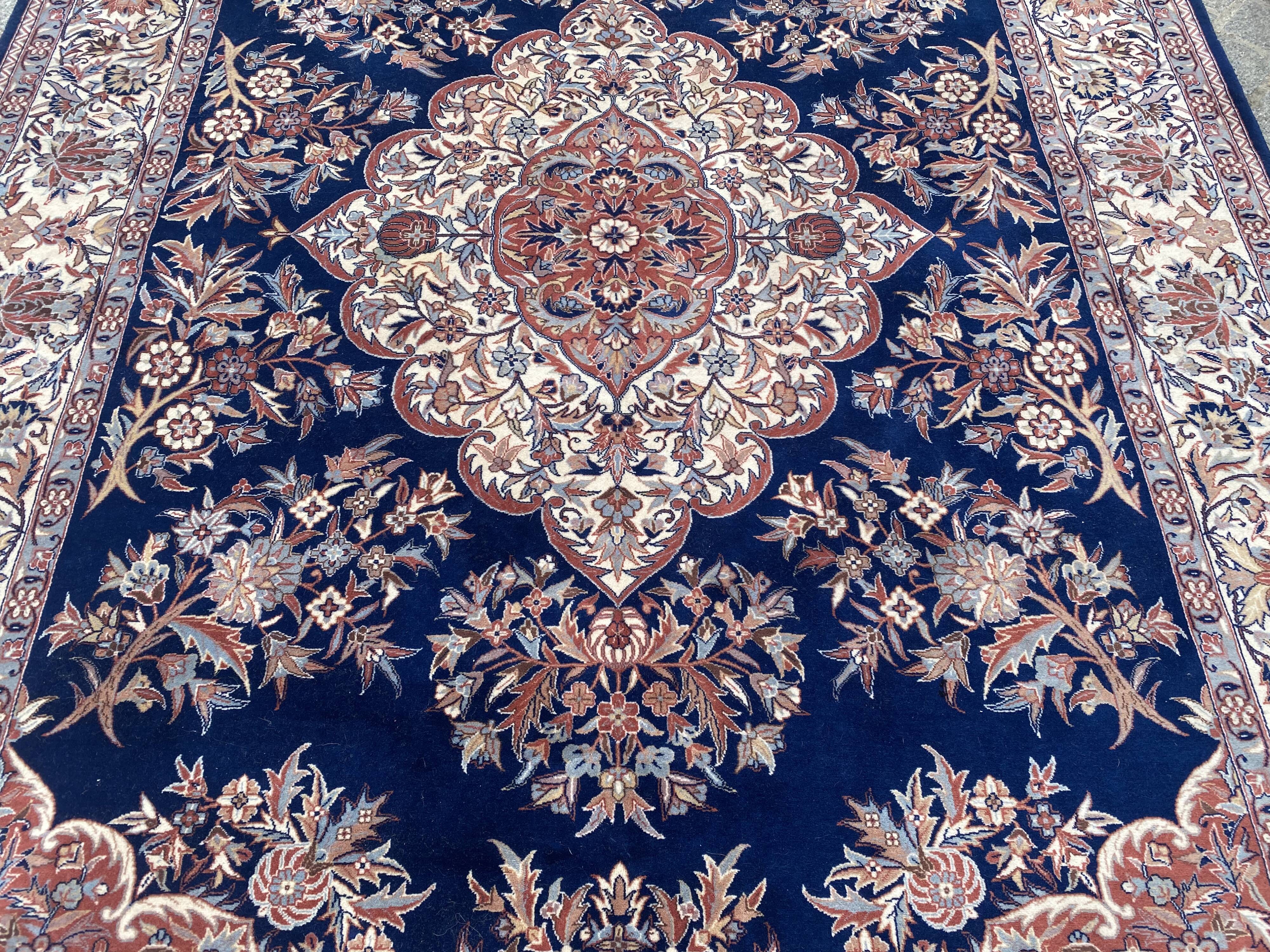 Nice big vintage carpet Sino Persian fine handmade 185x285 cm