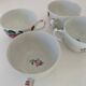 4 tasses scandinaves peintes main Arnold Wiig - Ostfriesland années 50-60