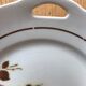 Cake dish with coves St Amand Very nice red and brown floral décor