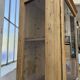 19th-century English pine display cabinet