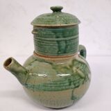Stoneware teapot signed Pierre Lion