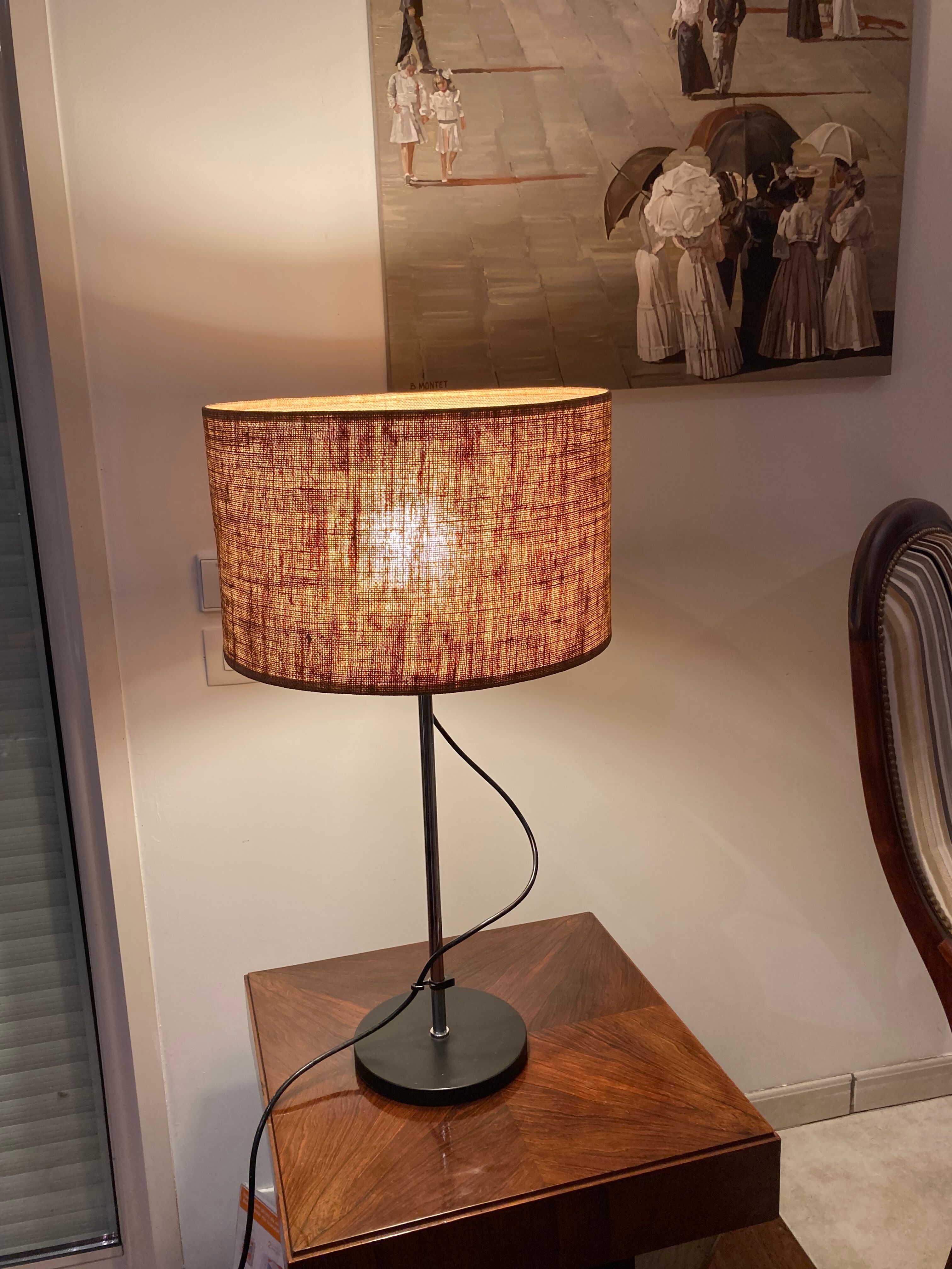 Height adjustable 70s lamp