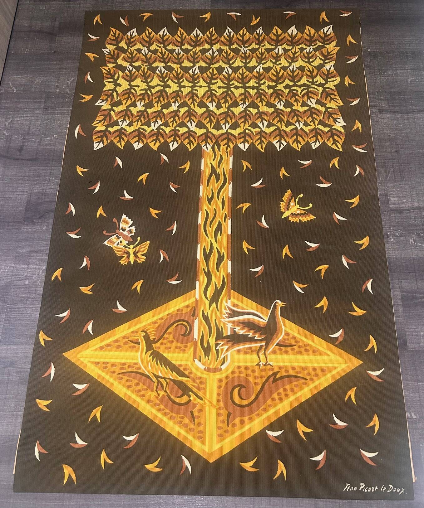 Rare tapestry by Jean Picart Le Doux and Robert Four