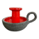 Vintage candle holder in glazed terracotta 70s