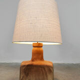 Vintage ceramic table lamp earth tones