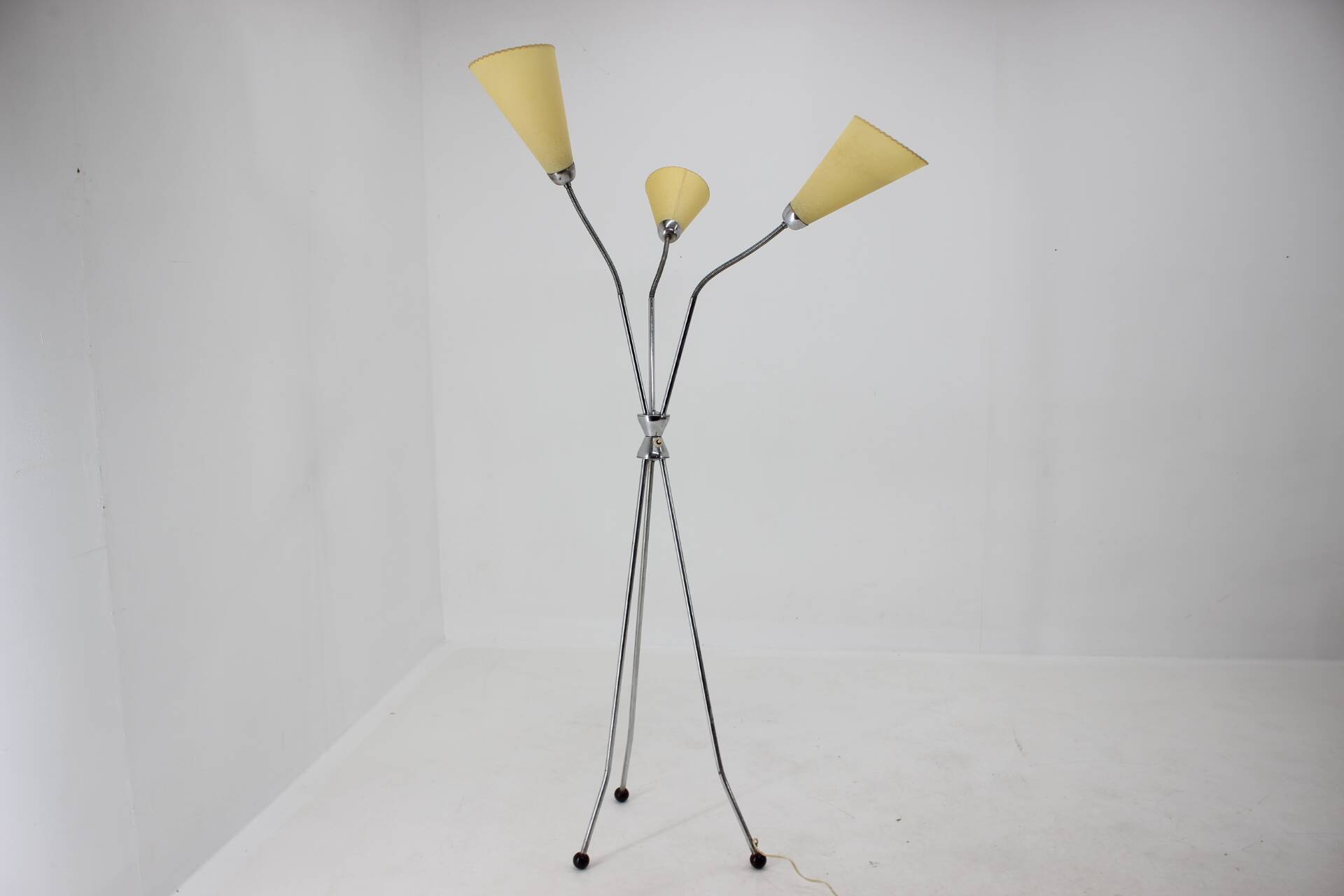 1960s Chrome Plated Floor Lamp, Czechoslovakia