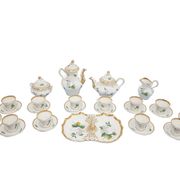 Service à café, porcelaine blanche avec dorure, KPM, Allemagne, 19e siècle