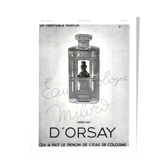 Affiche vintage années 30 D'Orsay parfum