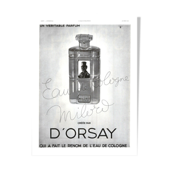 Vintage poster 30s D'Orsay perfume