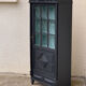 Armoire parisienne vitrée noire et vert grisé 150cm