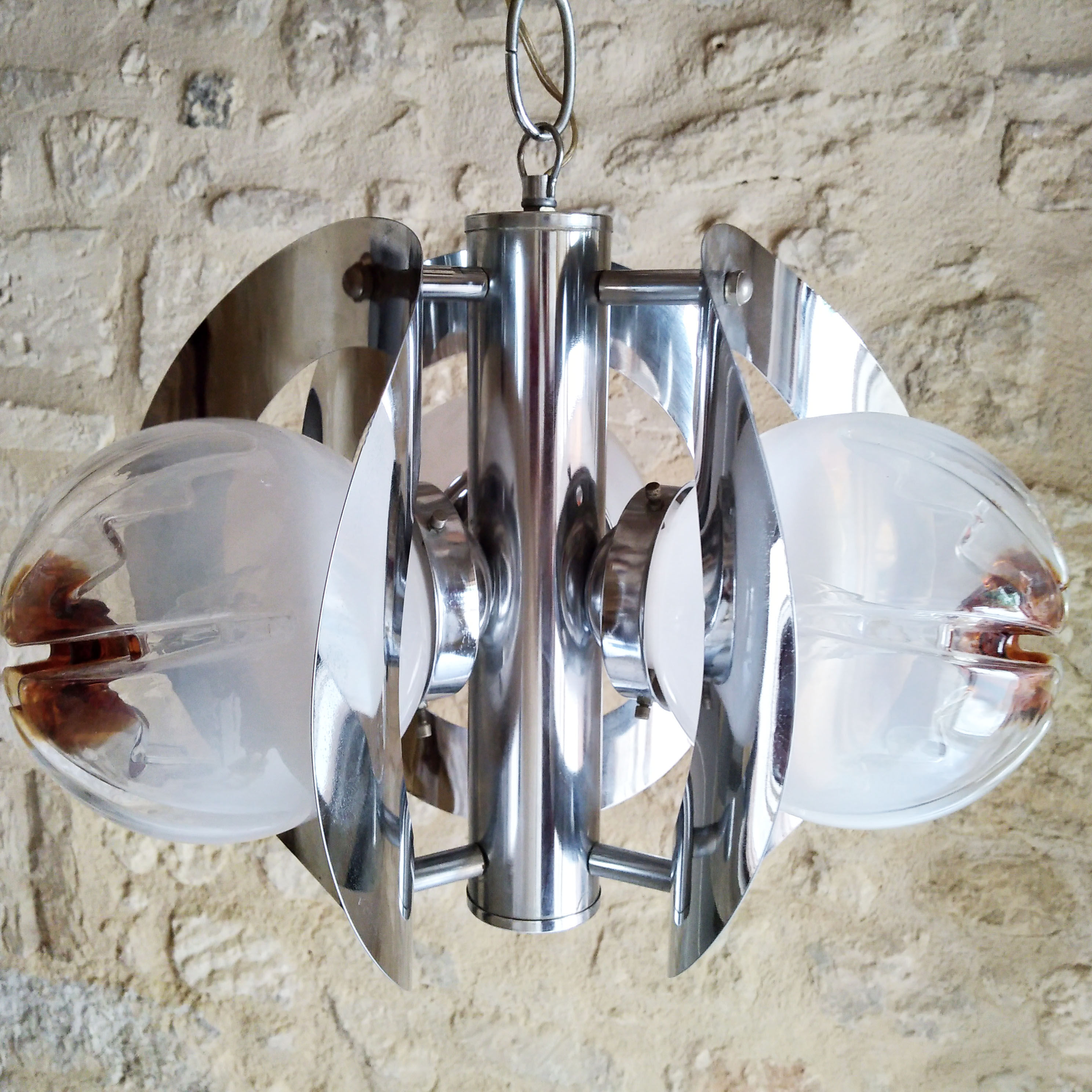 chandelier Mazzega pir Murano 1970