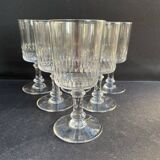 6 verres à vin – cristal léger taillé