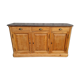 Raw pine sideboard with black patina top