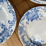 Set of 8 Terre de Fer Saint Amand & Hamage Snowball plates
